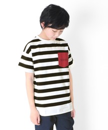 GLAZOS | 天竺・ドロップショルダーアソートポケット裾レイヤード半袖Ｔシャツ(Tシャツ/カットソー)