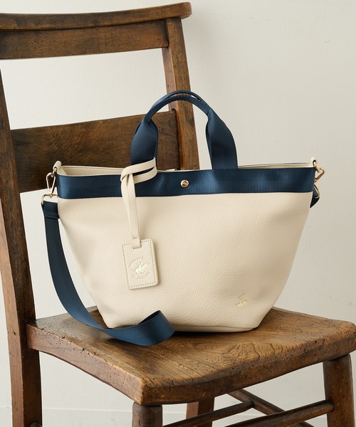 BEVERLY HILLS POLO CLUB(ビバリーヒルズポロクラブ)の「【BEVERLY HILLS POLO CLUB】《別注》Wフェイスランチトート(トートバッグ・レディース・ブラック/ホワイト/ホワイト系その他/グレー/ベージュ/グレイッシュベージュ/ホワイト系その他2・FREE)」の17枚目の写真