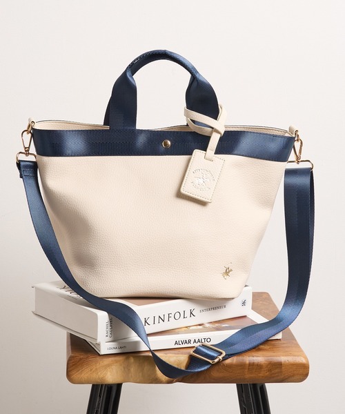 BEVERLY HILLS POLO CLUB(ビバリーヒルズポロクラブ)の「【BEVERLY HILLS POLO CLUB】《別注》Wフェイスランチトート(トートバッグ・レディース・ブラック/ホワイト/ホワイト系その他/グレー/ベージュ/グレイッシュベージュ/ホワイト系その他2・FREE)」の16枚目の写真