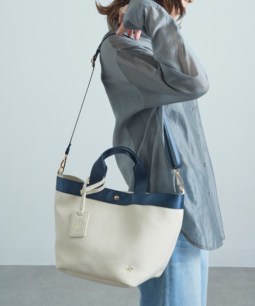 BEVERLY HILLS POLO CLUB(ビバリーヒルズポロクラブ)の「【BEVERLY HILLS POLO CLUB】《別注》Wフェイスランチトート(トートバッグ・レディース・ブラック/ホワイト/ホワイト系その他/グレー/ベージュ/グレイッシュベージュ/ホワイト系その他2・FREE)」の18枚目の写真