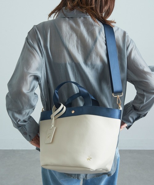 BEVERLY HILLS POLO CLUB(ビバリーヒルズポロクラブ)の「【BEVERLY HILLS POLO CLUB】《別注》Wフェイスランチトート(トートバッグ・レディース・ブラック/ホワイト/ホワイト系その他/グレー/ベージュ/グレイッシュベージュ/ホワイト系その他2・FREE)」の21枚目の写真