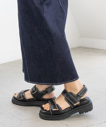 RANDA | ストレスフリー/ステッチデザイントラックソールサンダル(サンダル)