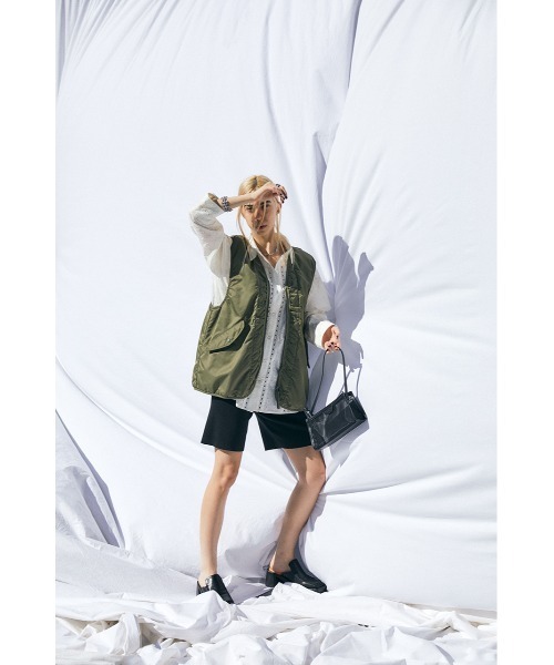 MOUSSY（マウジー）の「KNIT SHORT パンツ（その他パンツ・レディース・キナリ/ブラック/ライトグリーン・FREE）」の9枚目の写真