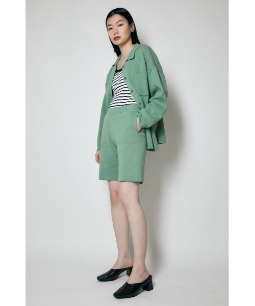 MOUSSY（マウジー）の「KNIT SHORT パンツ（その他パンツ・レディース・キナリ/ブラック/ライトグリーン・FREE）」の7枚目の写真