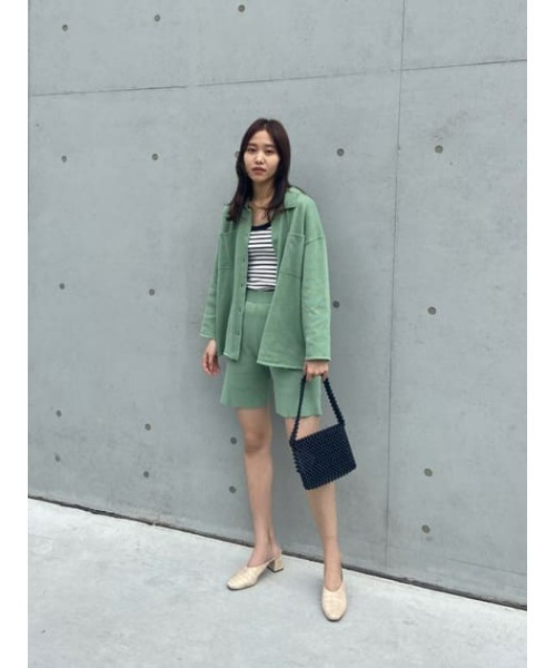 MOUSSY（マウジー）の「KNIT SHORT パンツ（その他パンツ・レディース・キナリ/ブラック/ライトグリーン・FREE）」の20枚目の写真