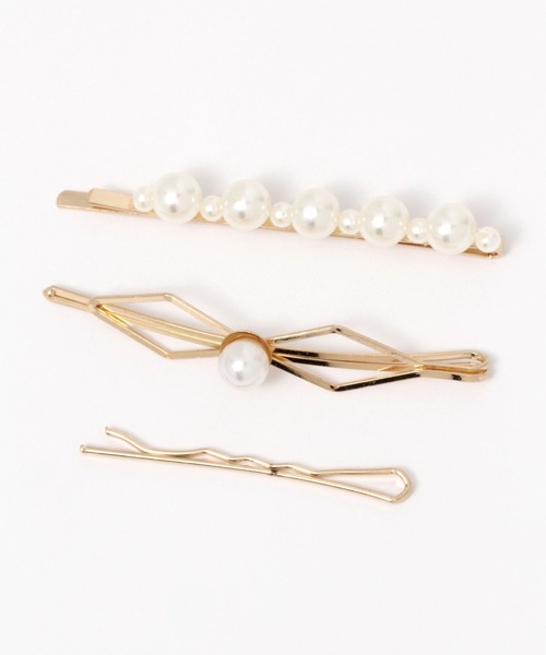 LAKOLE（ラコレ）の「パールアソートピン3点SET / 276495（ヘアピン・レディース・その他1/その他2/その他3/その他4/その他5・FREE）」の2枚目の写真