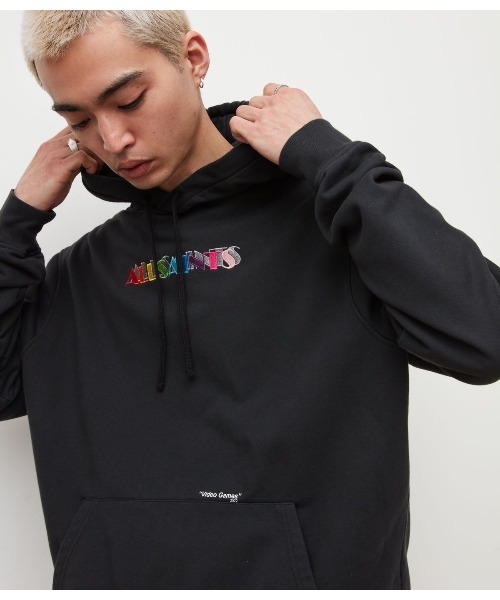 ALLSAINTS(オールセインツ)の「GAMER PULLOVER HOODIE | GAMER プルオーバー フーディー(パーカー・メンズ・ブラック・M/S/XS)」の4枚目の写真