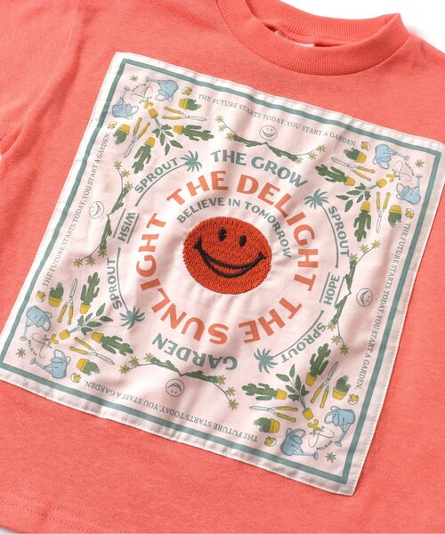 BREEZE（ブリーズ）の「FOスマイルバンダナ刺繍Tシャツ（Tシャツ/カットソー・キッズ・オレンジ/パープル・120/140/80/110/130/100/90）」の6枚目の写真