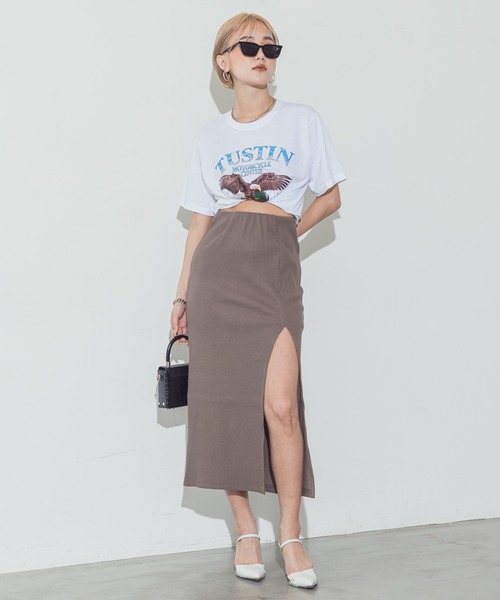 BLONDEY（ブロンディ）の「タイトスリットリブスカート（スカート・レディース・チャコールグレー/ブラック/モカ・FREE）」の17枚目の写真