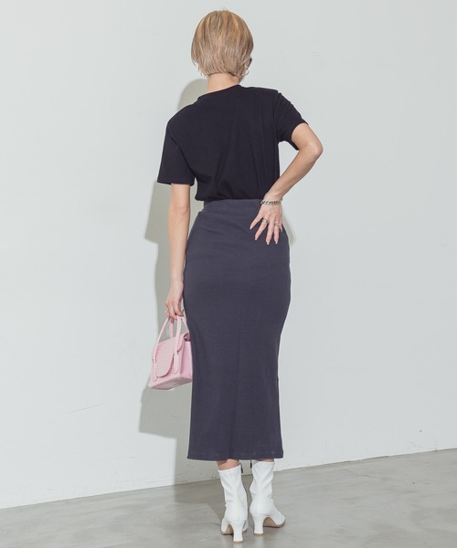 BLONDEY（ブロンディ）の「タイトスリットリブスカート（スカート・レディース・チャコールグレー/ブラック/モカ・FREE）」の5枚目の写真