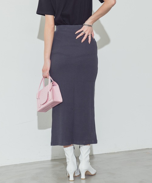 BLONDEY（ブロンディ）の「タイトスリットリブスカート（スカート・レディース・チャコールグレー/ブラック/モカ・FREE）」の14枚目の写真