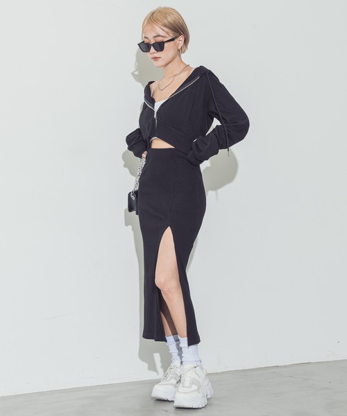 BLONDEY（ブロンディ）の「タイトスリットリブスカート（スカート・レディース・チャコールグレー/ブラック/モカ・FREE）」の20枚目の写真