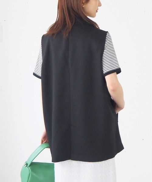 tiptop(ティップトップ)の「【セットアップ対応】リネンタッチダブルボタンベスト(ベスト・レディース・ブラック/グリーン/アイボリー/ダークオレンジ/グリーン系その他/ダークブラウン・FREE)」の21枚目の写真