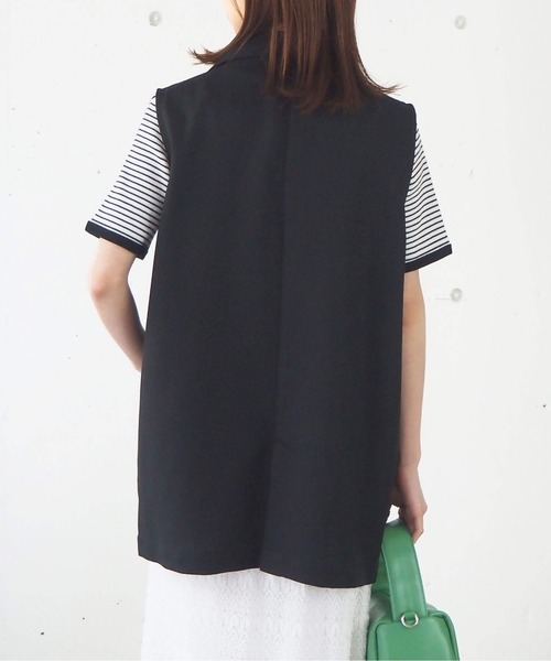 tiptop(ティップトップ)の「【セットアップ対応】リネンタッチダブルボタンベスト(ベスト・レディース・ブラック/グリーン/アイボリー/ダークオレンジ/グリーン系その他/ダークブラウン・FREE)」の17枚目の写真