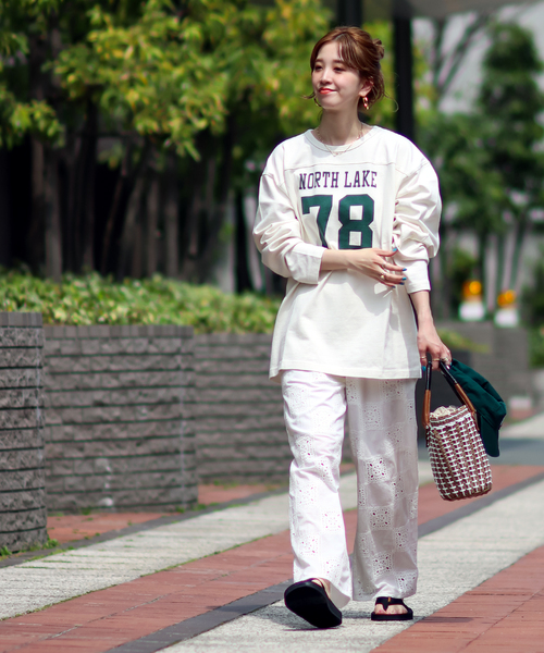 B.C STOCK(ベーセーストック)の「H/W COTTON プリントフットボールロンT(Tシャツ/カットソー・メンズ・ホワイト/グリーン/ネイビー・MEDIUM/LARGE)」の17枚目の写真