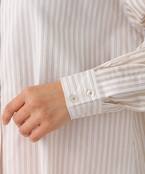 LEPSIM（レプシィム）の「キリカエストライプシャツ　274019（シャツ/ブラウス・レディース・ベージュ/ライトブルー・FREE）」の10枚目の写真