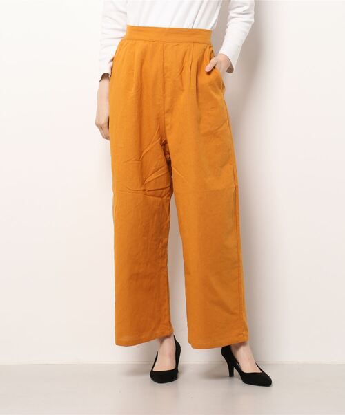 Samansa Mos2（サマンサ モスモス）の「カラーストレートパンツ（その他パンツ・レディース・オレンジ/グリーン・ﾌﾘ-）」の5枚目の写真
