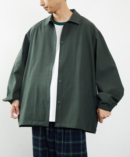 FREAK'S STORE(フリークスストア)の「FREAK'S STORE/フリークス ストア リネンタッチ コーチジャケット/T-LINENLIKE CJK/コーチジャケット(その他アウター・メンズ・ブラック/ベージュ/グリーン/グレイッシュベージュ・SMALL/MEDIUM/LARGE)」の19枚目の写真
