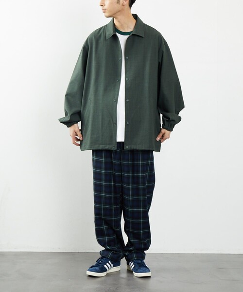 FREAK'S STORE(フリークスストア)の「FREAK'S STORE/フリークス ストア リネンタッチ コーチジャケット/T-LINENLIKE CJK/コーチジャケット(その他アウター・メンズ・ブラック/ベージュ/グリーン/グレイッシュベージュ・SMALL/MEDIUM/LARGE)」の14枚目の写真