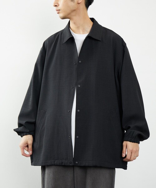 FREAK'S STORE(フリークスストア)の「FREAK'S STORE/フリークス ストア リネンタッチ コーチジャケット/T-LINENLIKE CJK/コーチジャケット(その他アウター・メンズ・ブラック/ベージュ/グリーン/グレイッシュベージュ・SMALL/MEDIUM/LARGE)」の10枚目の写真