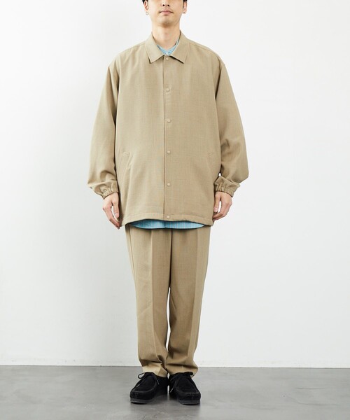 FREAK'S STORE(フリークスストア)の「FREAK'S STORE/フリークス ストア リネンタッチ コーチジャケット/T-LINENLIKE CJK/コーチジャケット(その他アウター・メンズ・ブラック/ベージュ/グリーン/グレイッシュベージュ・SMALL/MEDIUM/LARGE)」の17枚目の写真