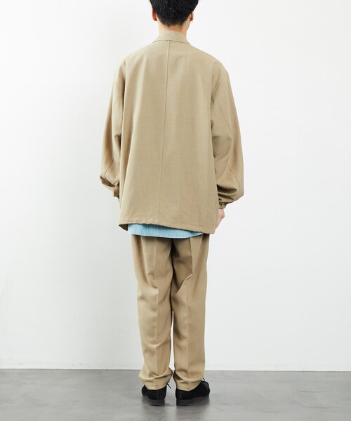 FREAK'S STORE(フリークスストア)の「FREAK'S STORE/フリークス ストア リネンタッチ コーチジャケット/T-LINENLIKE CJK/コーチジャケット(その他アウター・メンズ・ブラック/ベージュ/グリーン/グレイッシュベージュ・SMALL/MEDIUM/LARGE)」の8枚目の写真