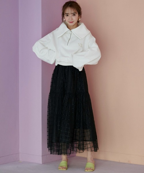 VIOLETTA（ヴィオレッタ）の「チェックチュールスカート（スカート