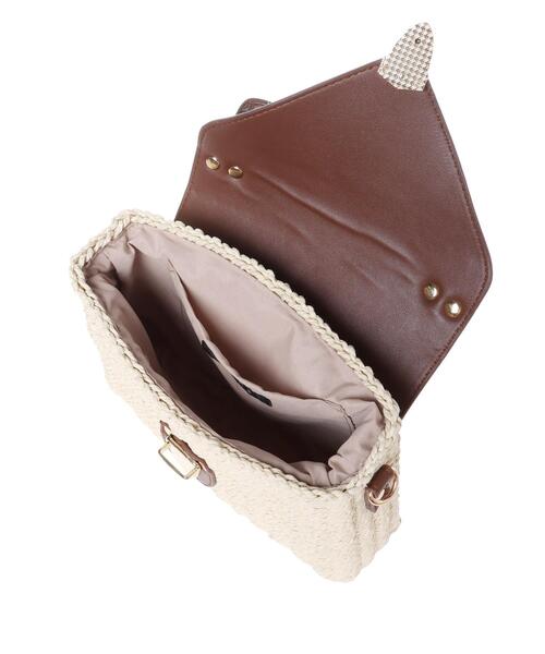 INGNI(イング)の「合皮×雑材コンビショルダーBAG(トートバッグ・レディース・ホワイト系2/アイボリー系3・ONE SIZE)」の8枚目の写真