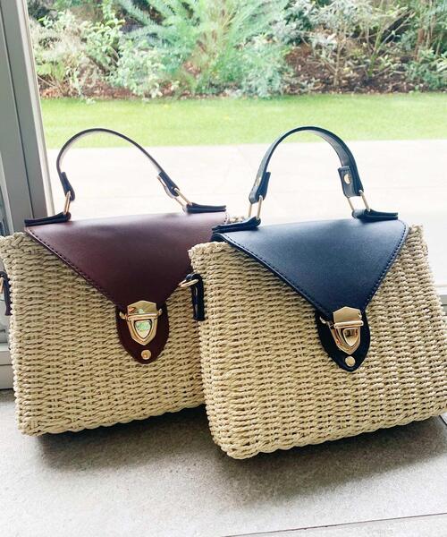 INGNI(イング)の「合皮×雑材コンビショルダーBAG(トートバッグ・レディース・ホワイト系2/アイボリー系3・ONE SIZE)」の11枚目の写真
