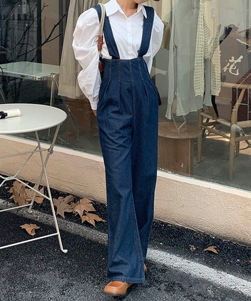 ANOTHER S(アナザーエス)の「サロペットデニムパンツ(デニムパンツ・レディース・ブルー・S/M/L)」の7枚目の写真