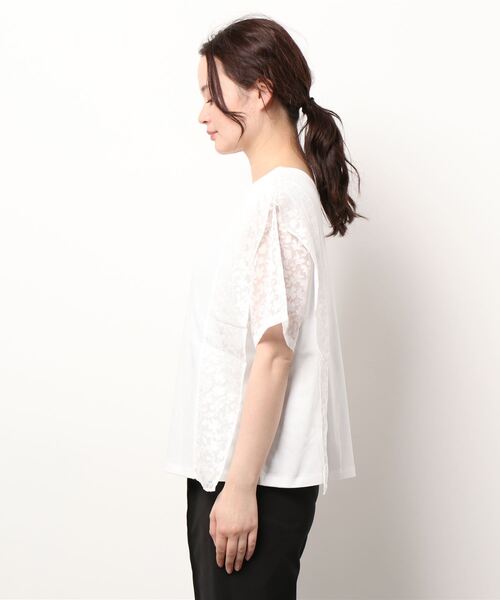 RODEO(ロデオ)の「RODEO ロデオ 2wayオパールカットソー(Tシャツ/カットソー・レディース・オフホワイト/ネイビー・FREE)」の8枚目の写真