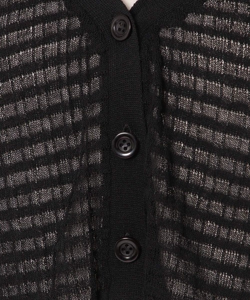 mysty woman(ミスティウーマン)の「シアーチェックニットカーデ 283378(カーディガン/ボレロ・レディース・ブラック/ライトベージュ/パープル/オレンジ・FREE)」の19枚目の写真