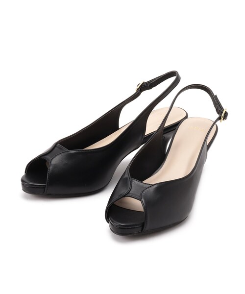 index（インデックス）の「◆オープントゥバックストラップサンダル（サンダル・レディース・ライトグレー/ブラック・03/01/02）」の3枚目の写真