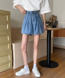 urge：（アージコロン ）の「【URGE：】ショートパンツ ハイウエスト デニム（デニムパンツ）」