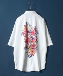 ANPAS | Flower ＆ Butterfly Big Print Oversized Shirt/花柄 ビッグプリント オーバーサイズ シャツ(シャツ/ブラウス)