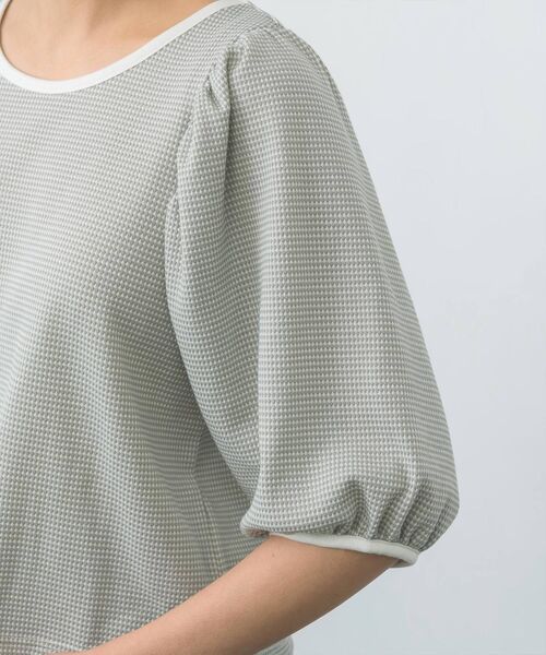 RETRO GIRL（レトロガール）の「ジャガードパフTee（Tシャツ/カットソー・レディース・グリーン/ブラック/ライトグレー・FREE）」の20枚目の写真