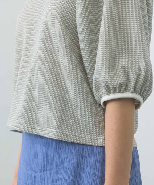 RETRO GIRL（レトロガール）の「ジャガードパフTee（Tシャツ/カットソー・レディース・グリーン/ブラック/ライトグレー・FREE）」の21枚目の写真