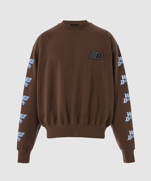 BROWN WE11DONE LOGO PARTY SWEATSHIRT