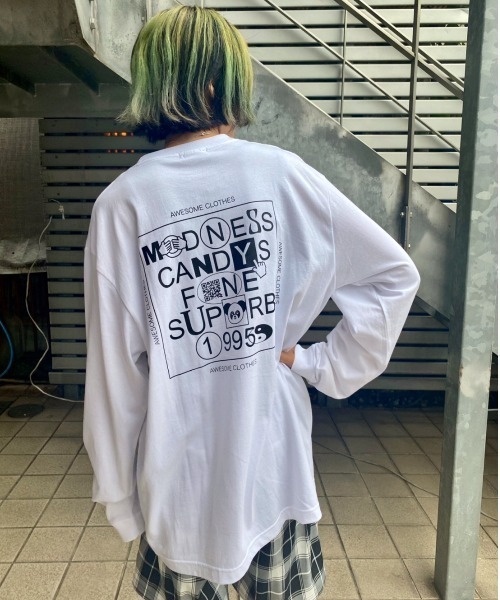 Candy Stripper（キャンディストリッパー）の「MADNESS CANDY L/S Tシャツ（Tシャツ/カットソー・レディース・ブラック/ヘザーグレー/オフホワイト・2）」の21枚目の写真
