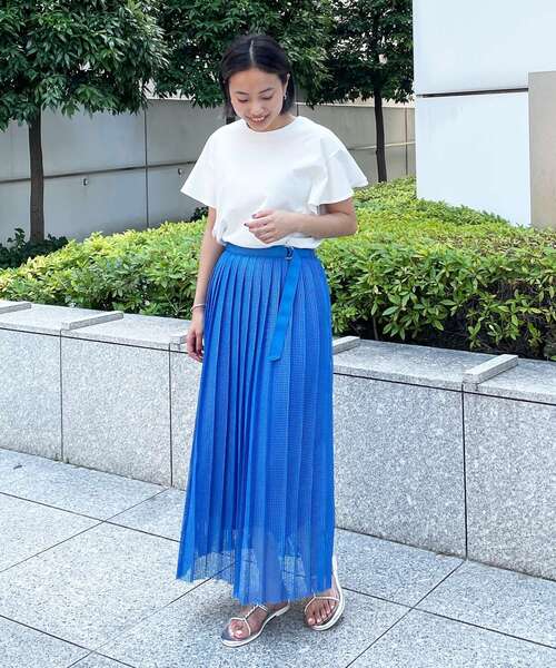 OPAQUE.CLIP（オペークドットクリップ）の「◆シルキーコットン フリルスリーブカットソー【WEB限定カラー・サイズ】（Tシャツ/カットソー・レディース・ブラウン系その他/ブラック/ホワイト系/ネイビー・40/38/42/36）」の8枚目の写真