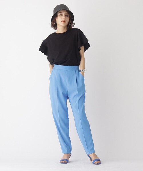 OPAQUE.CLIP（オペークドットクリップ）の「◆シルキーコットン フリルスリーブカットソー【WEB限定カラー・サイズ】（Tシャツ/カットソー・レディース・ブラウン系その他/ブラック/ホワイト系/ネイビー・40/38/42/36）」の12枚目の写真