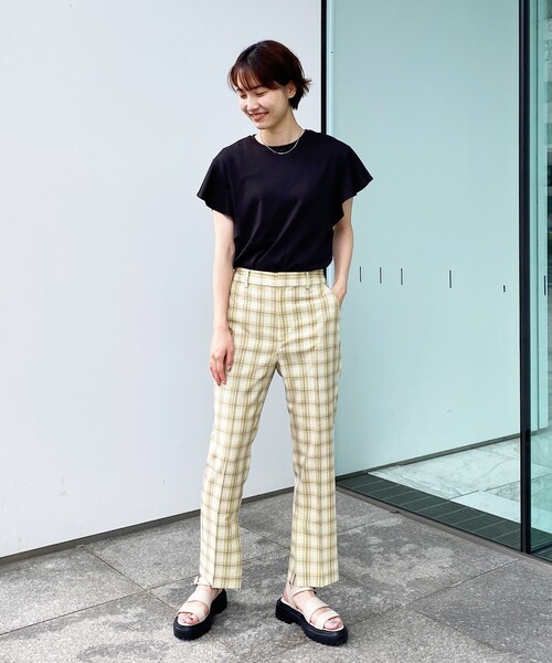 OPAQUE.CLIP（オペークドットクリップ）の「◆シルキーコットン フリルスリーブカットソー【WEB限定カラー・サイズ】（Tシャツ/カットソー・レディース・ブラウン系その他/ブラック/ホワイト系/ネイビー・40/38/42/36）」の14枚目の写真