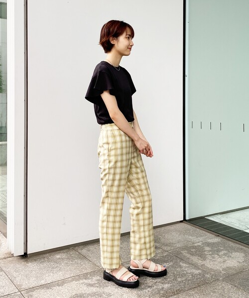 OPAQUE.CLIP（オペークドットクリップ）の「◆シルキーコットン フリルスリーブカットソー【WEB限定カラー・サイズ】（Tシャツ/カットソー・レディース・ブラウン系その他/ブラック/ホワイト系/ネイビー・40/38/42/36）」の15枚目の写真