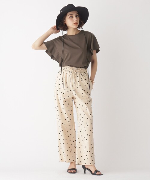 OPAQUE.CLIP（オペークドットクリップ）の「◆シルキーコットン フリルスリーブカットソー【WEB限定カラー・サイズ】（Tシャツ/カットソー・レディース・ブラウン系その他/ブラック/ホワイト系/ネイビー・40/38/42/36）」の18枚目の写真