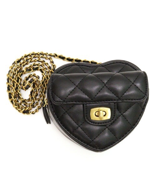 DONOBAN（ドノバン）の「キルティングハートチェーンバッグ（ショルダーバッグ・レディース・ホワイト/ブラック/ライトグリーン・F）」の20枚目の写真
