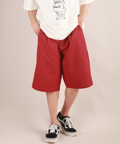 WESTSEA（ウエストシー）の「ワンタック ワイドショーツ/ひざ下丈 ショートパンツ（その他パンツ・メンズ・ブラック/ダークグリーン/レッド/アイボリー/ロイヤルブルー・M/L）」の21枚目の写真