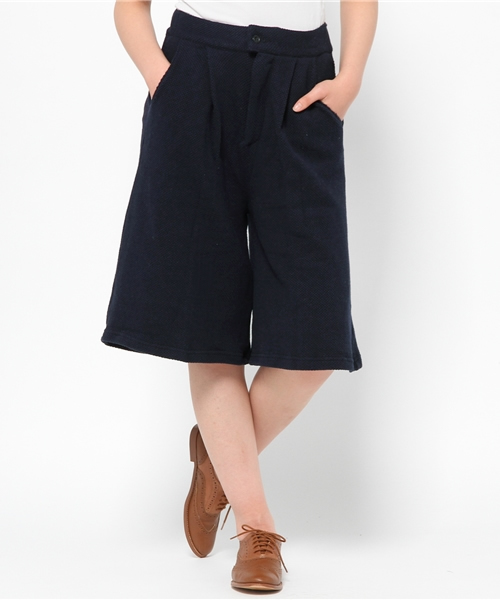 CIAOPANIC（チャオパニック）の「【Ciaopanic】　BIG鹿の子キュロット（その他パンツ・レディース・オフホワイト/ネイビー・FREE）」の2枚目の写真