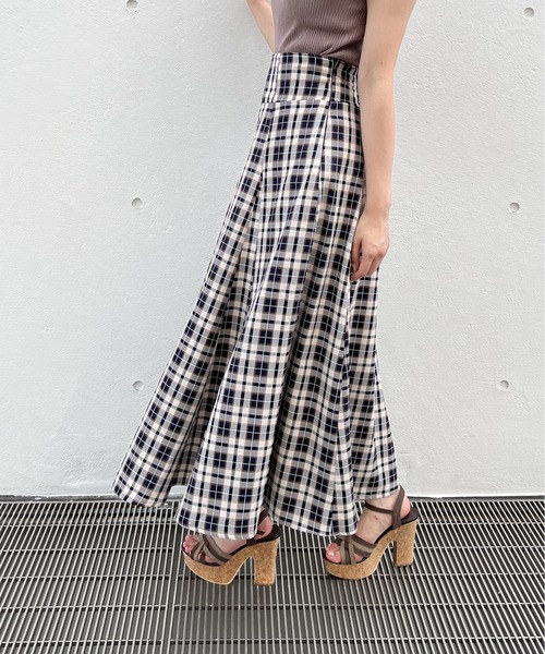 NOMAE（ノーマエ）の「BACKレースアップフレアスカート（スカート・レディース・ブラック/ブラウン/グレー/ダークブルー・FREE）」の4枚目の写真