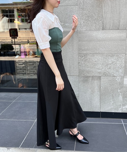 NOMAE（ノーマエ）の「BACKレースアップフレアスカート（スカート