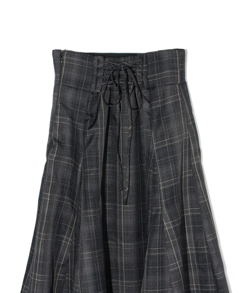 NOMAE（ノーマエ）の「BACKレースアップフレアスカート（スカート・レディース・ブラック/ブラウン/グレー/ダークブルー・FREE）」の22枚目の写真